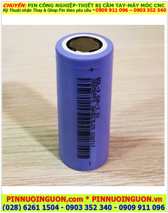 Pin sắt PhosPhate LIFEP04 3.2V-9.6Wh BDL 26650PFS (Dòng xả 30A, 3000mAh) chính hãng